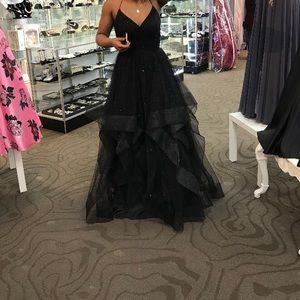Sparkly Black Ball Gown Style Prom Dress